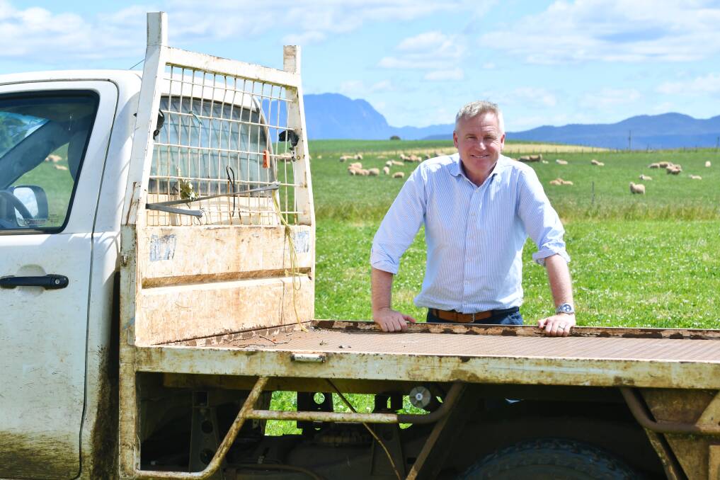 Premier Jeremy Rockliff at home on his farm at Sassafras. Picture by Brodie Weeding.