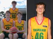 Sam Percival, Brody Wallace, Logan Gibson (all left) and Oliver Freeland (right) will represent Tasmania at nationals in April. Pictures supplied