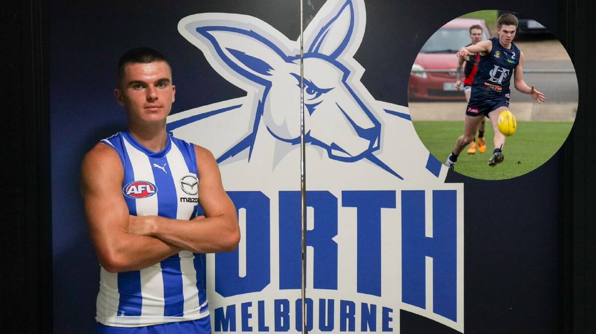 Colby McKercher will play his first AFL game against GWS on Saturday. Pictures by North Melbourne and Paul Scambler