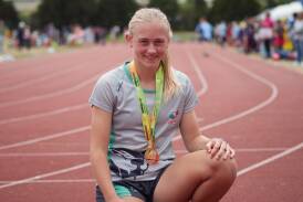 Launceston's Alexis Harmey was Tasmania's only individual medallist at the School Sport Australia track and field championships.Picture by Rod Thompson