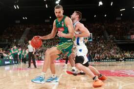 Tasmania JackJumper Jack Mcveigh and Melbourne United's Matthew Dellavedova were the stars of game four of the NBL championship series. Picture by Kelly Defina/Getty Images