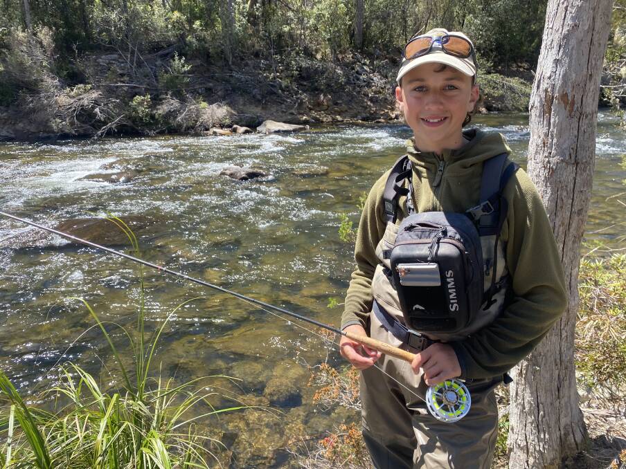 Lucas Millwood became Australian fishing's national youth champion after taking out the event in Miena. Pictures supplied