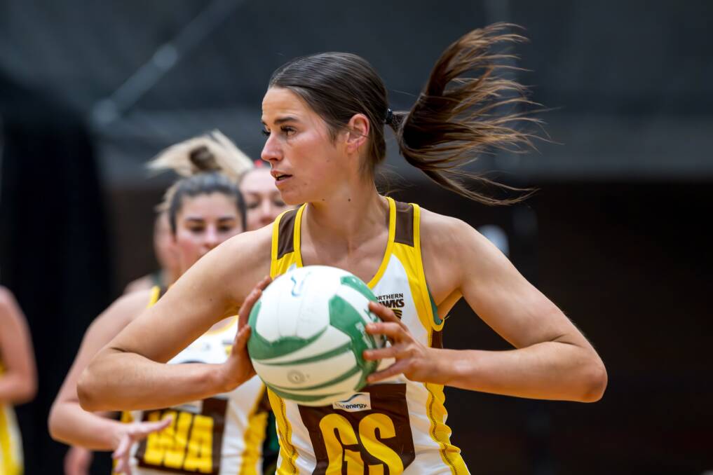 Northern Hawks' co-captain Ashlea Mawer is supportive of a Tasmanian Super Netball team. Picture by Phillip Biggs