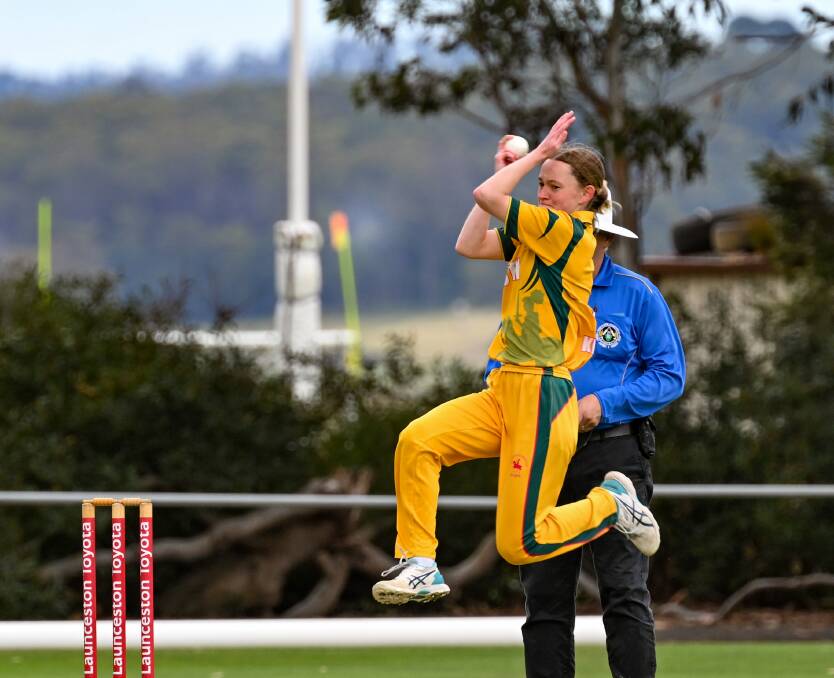 South Launceston's Ashlee Scott took four wickets in their win against Westbury. Picture by Paul Scambler