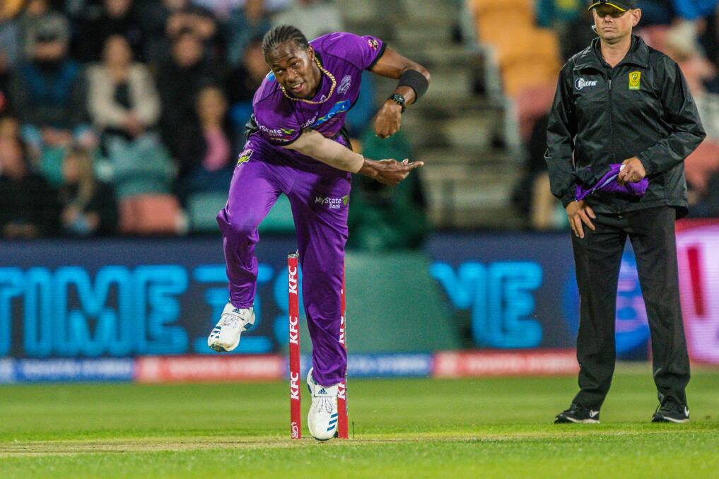Jofra Archer played an important role during the Hurricanes' minor premiership season. Picture by Scott Gelston