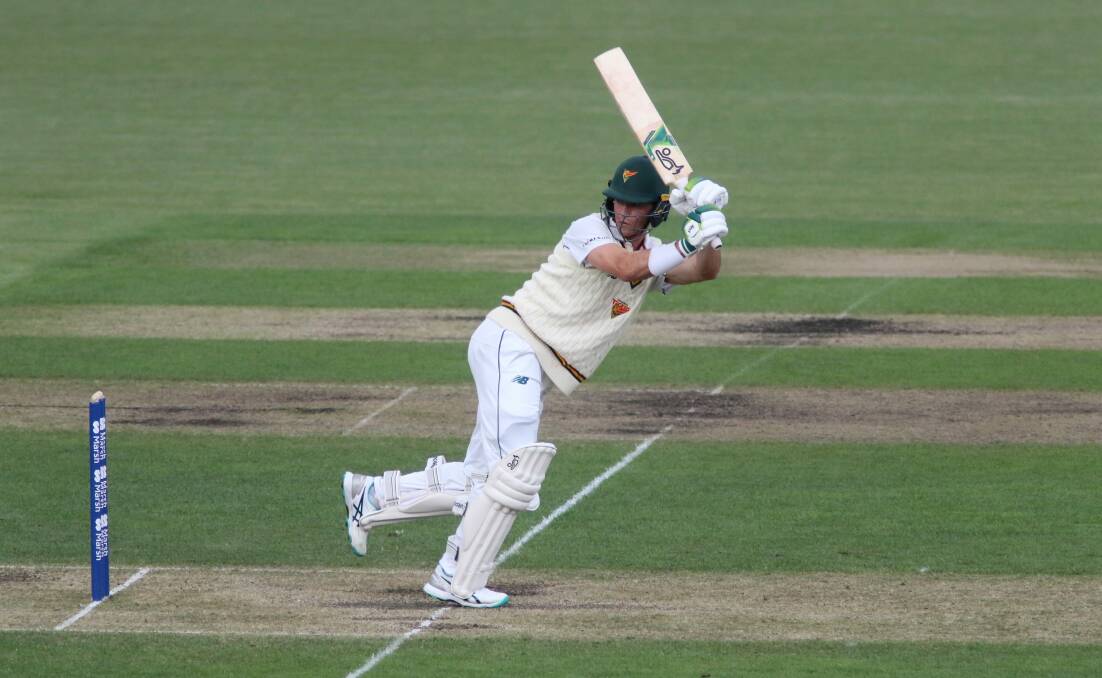 Tim Ward has been tipped for higher recognition after strong showings for Tasmania in the Sheffield Shield. Picture by Rick Smith