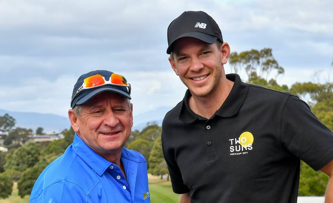 Tim Paine discussed the prospects for Tasmanian cricket with his long-time mentor and former coach Tim Coyle. Picture file