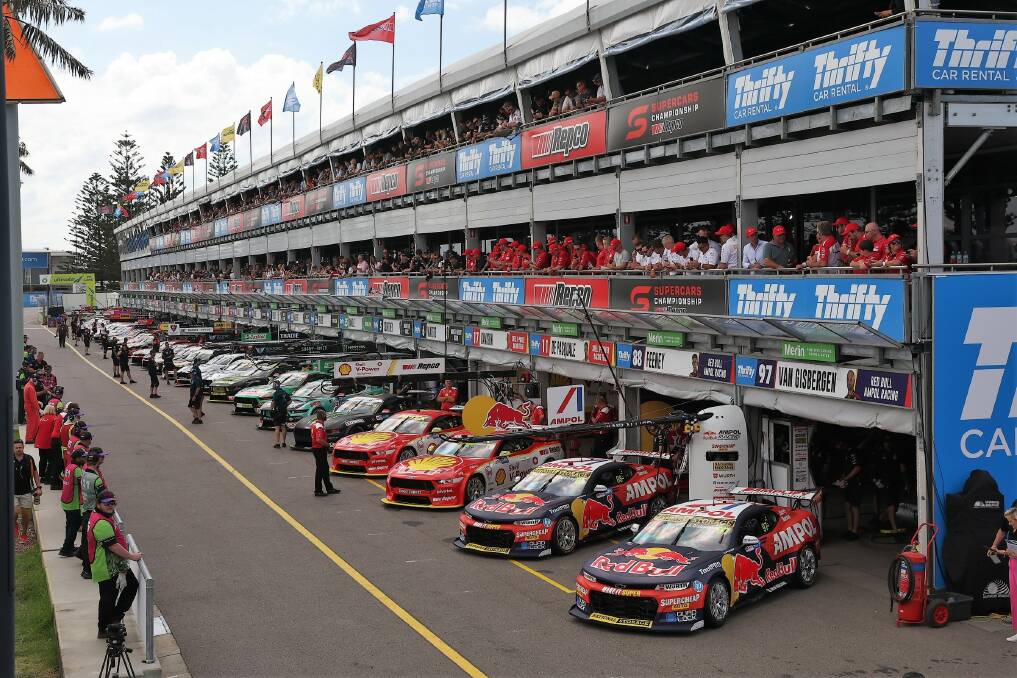 The Supercars fleet ready for action. Picture supplied