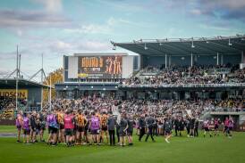 UTAS Stadium plays host to Hawthorn versus St Kilda in the AFL earlier this month. Picture by Craig George