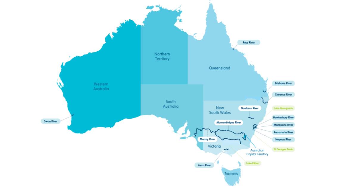 Top Inland locations for drowning. Picture supplied by Royal Livesaving Australia