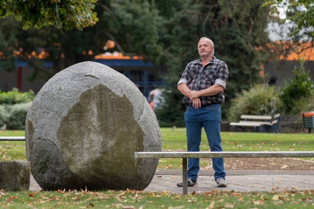 Guy Hudson at the Worker's Memorial Garden in Invermay. Picture by Phillip Biggs.
