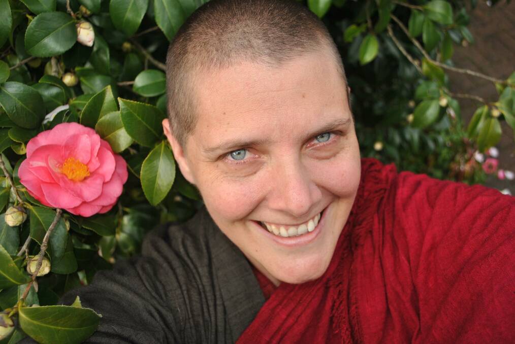 Buddhist nun Ayya Yeshe supports the ban on the Nazi symbol to curb the far right. Picture supplied from Facebook. 
