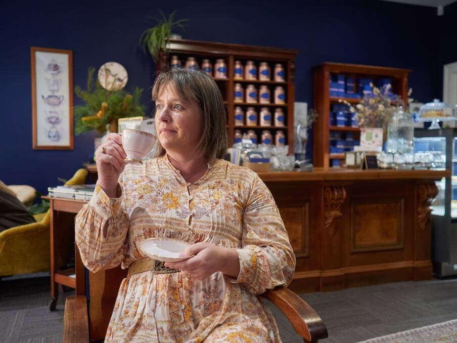 "To me, pouring tea is how I show people love," says Sandra Tsakissiris owner of the Dragonfly Tea Atelier. Picture by Rod Thompson. 