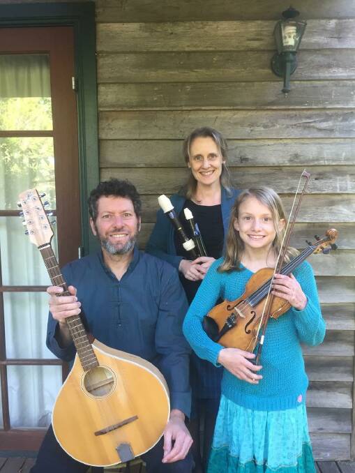 Jeff, Leah and Marguerite McClintock from The Verandah Folk will be performing at Live at The Library this weekend. Picture supplied. 