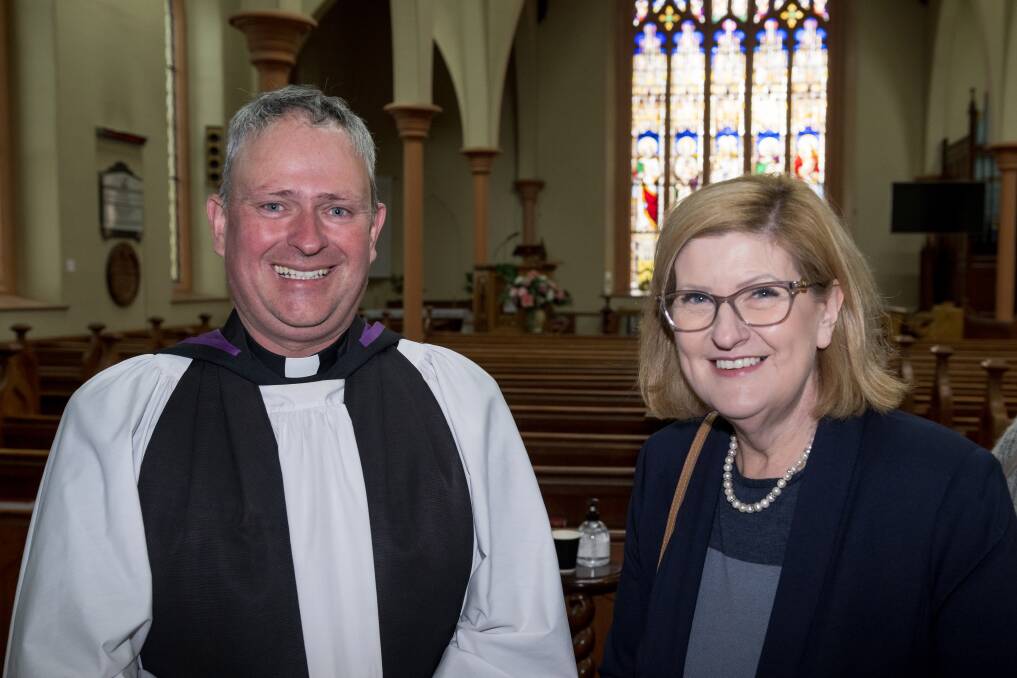 Reverend James Gannon and Senator Wendy Askew at Christ Church Anglican in Longford. 