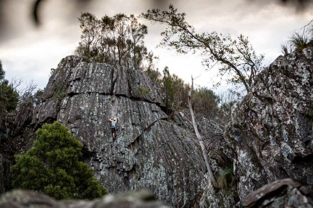 A popular rock climbing area in Hillwood is open to the public again after five years. Picture supplied by George Town Council