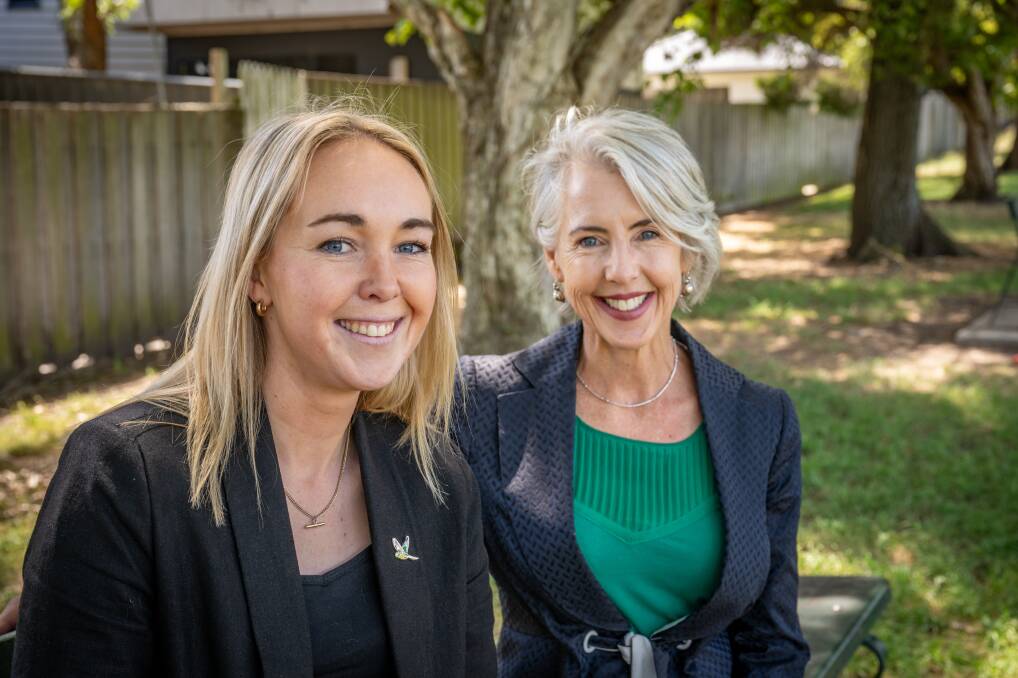 Greens candidate for Lyons Tabatha Badger with party leader Rosalie Woodruff. Picture by Paul Scambler