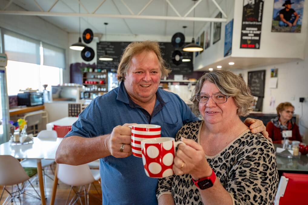 Brett and Vanessa Mitchell at their Kings Meadows business Cafe Next Door. Picture by Paul Scambler 
