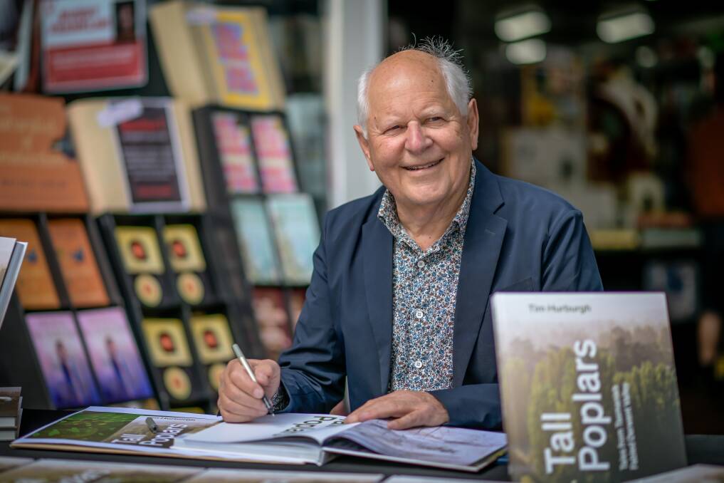 Tim Hurburgh, an award winning architect and newly published poet has launched his first short story book "Tall Poplars". Picture by Craig George
