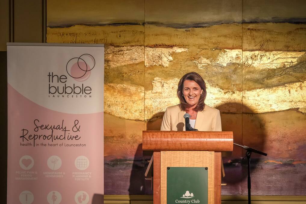 Weekday news anchor for 7 News Tasmania Kim Millar was the emcee for The Clifford Craig Foundations annual Womens Health Brunch. Picture by Craig George