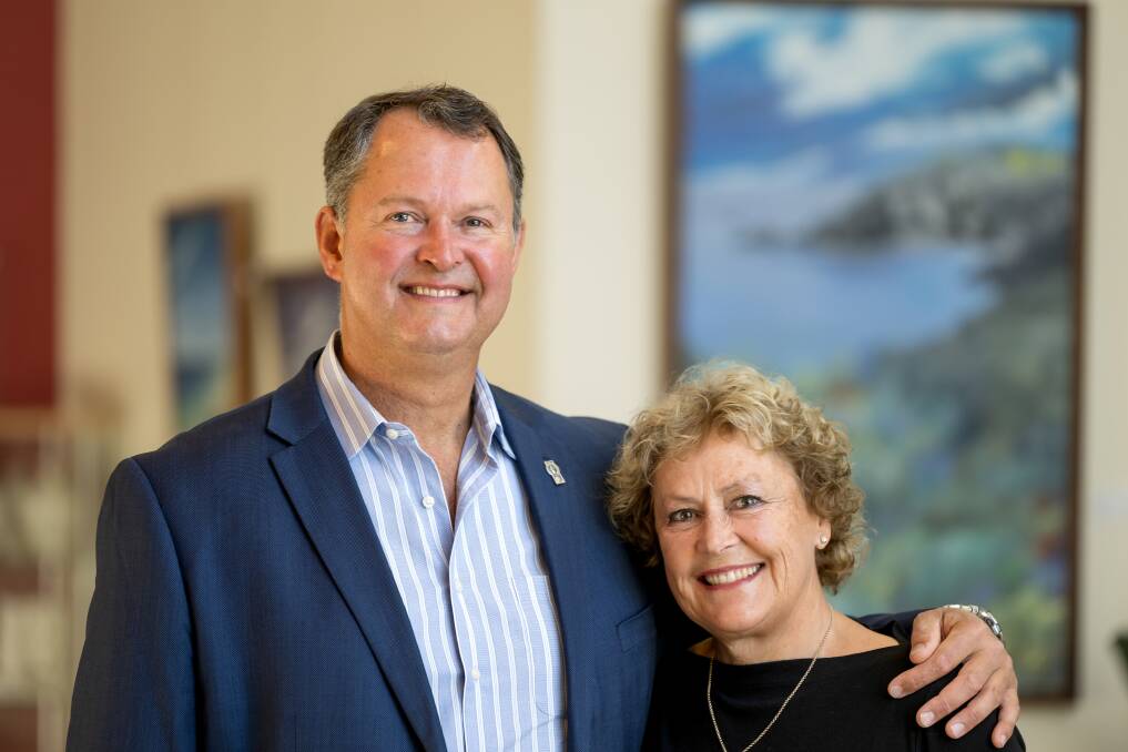George Town mayor Greg Kieser and wife and painter Alene Kieser have started an art organisation called Black Sheep Works. Picture by Phillip Biggs