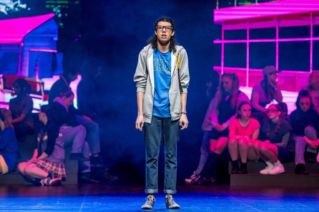 Year 11 Launceston College student Bailey Landeg is the lead in the school's upcoming production, Be More Chill. Picture by Phillip Biggs