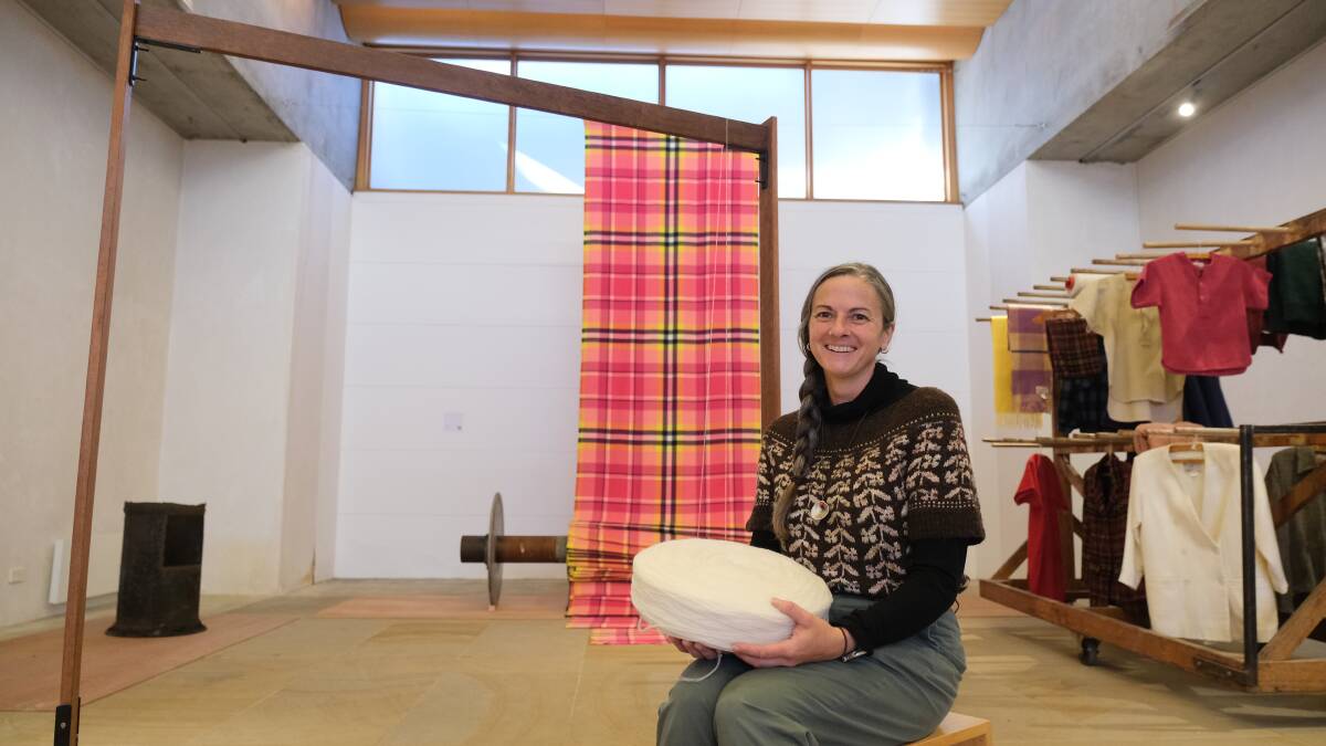 Artist-in-residence Sharon O'Donnell at Design Tasmania for the new Waverley Mill 150+ Exhibition. Picture by Declan Durrant