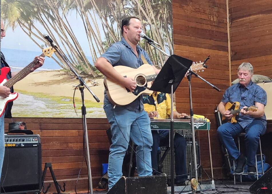 David Lee performing at Birralee Hall, where funds were raised for MND Tasmania. Picture supplied by Kelly Baker