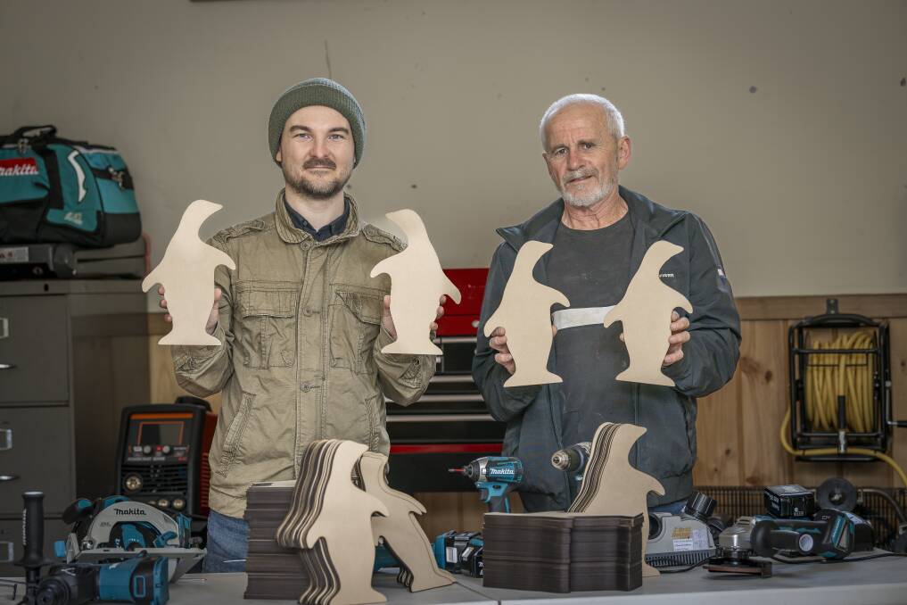 Brian McKenna and Greg Stewart, both board members at Turners Marsh Men's Shed. Picture by Craig George
