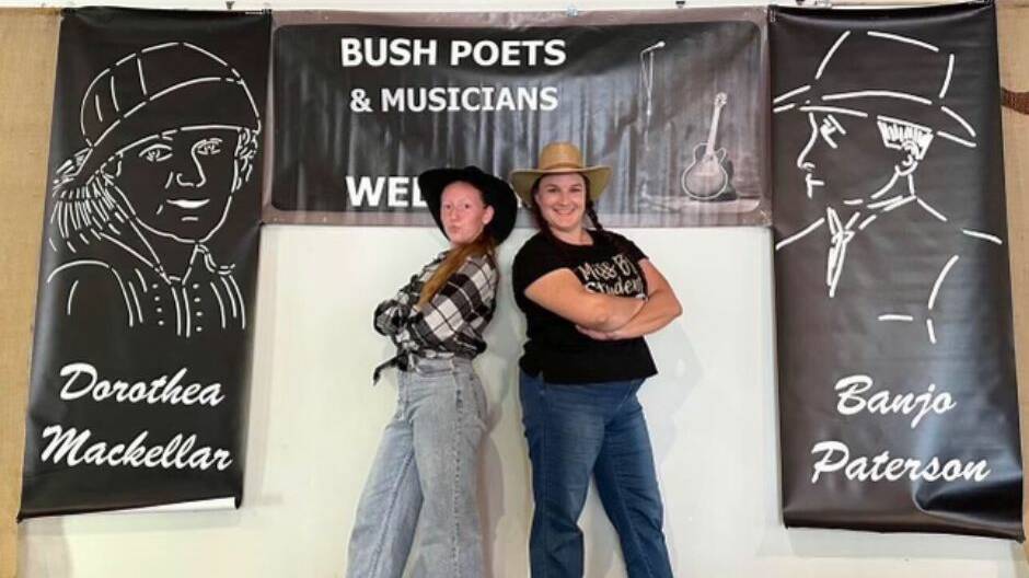 Paige Duncan - Rainbird and Catherine Connell at the 2024 Victorian Bush Poetry Championships as part of the Man from Snowy River Festival. Picture supplied