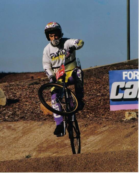 BMX veteran Patrick O'Callaghan competing in a BMX event in the 1980s.
Photo supplied.