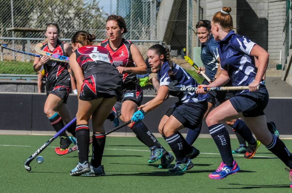 COOL HEAD: Launceston City's Kaylee Demarco leads the charge against Smithon. Picture: Neil Richardson