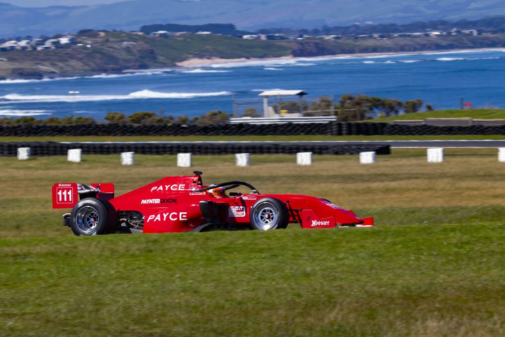 Barrichello puts the car through its paces at Phillip Island on Wednesday