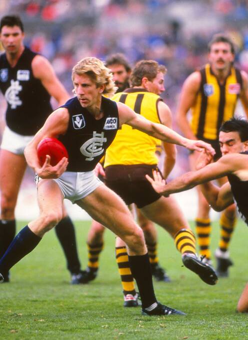 LEGENDARY: Carlton's David Rhys-Jones was recruited to play with North Launceston but was unimpressed by someone unfamiliar with his reputation. Picture: Getty Images