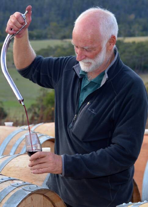 LESSONS LEARNED: Winemaker Neil Snare at Winstead Vineyard at Bagdad. Picture: Mark Smith
