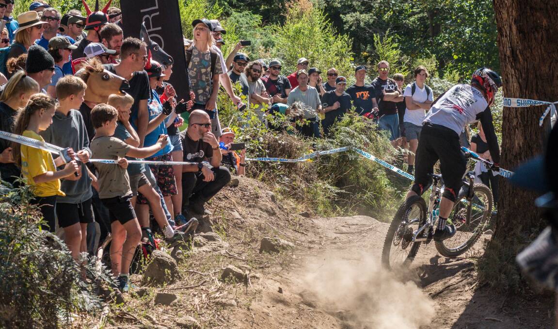 ON TRACK: The mountain bike Enduro World Series in Derby highlighted the overwhelming appeal of the trails. Picture: Phillip Biggs