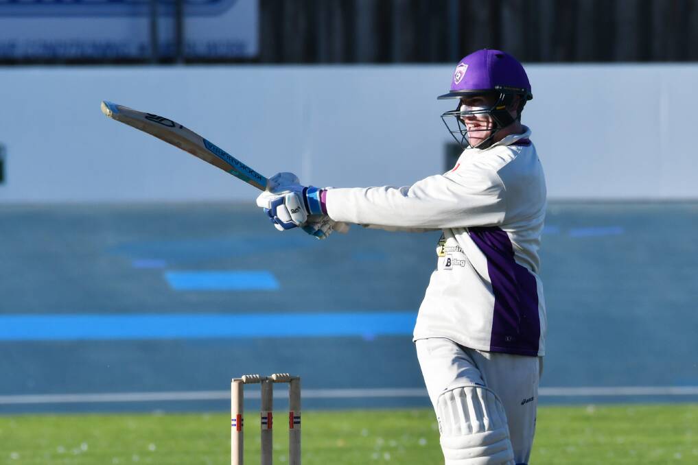 REDEMPTION: Burnie's Brodie Hayes guides the ball down the leg-side during Day 2 of the Cricket North West First Grade Grand Final against Ulverstone. Picture: Brodie Weeding