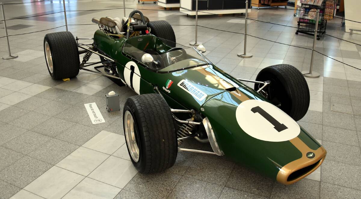 GROUNDBREAKING: Jack Brabham worked with Repco engineers to design an engine and in 1966, was the first and only driver to win a title in a car bearing his name. This incarnation won it again for the team in 1967.