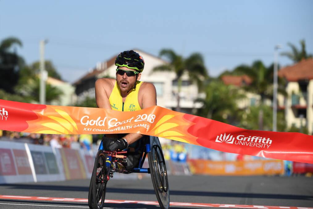 Kurt Fearnley received the prestigious Don Award at Thursday night's ceremony, bestowed on the most inspirational of athletes. Picture: AAP Image/Dean Lewins