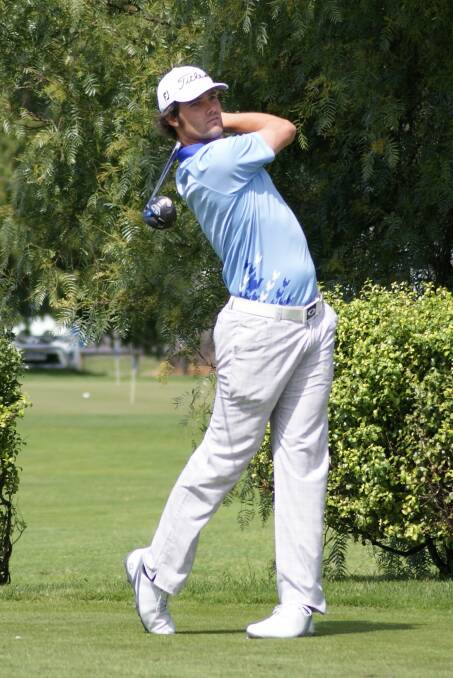 ON THE ROAD: Royal Hobart touring professional Simon Hawkes tied sixth in the Southport Pro Am after his 3 under round.