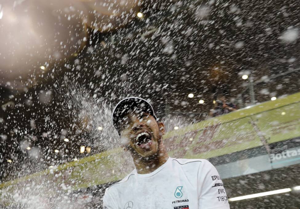 Mercedes driver Lewis Hamilton of Britain has made number one in the inaugural F1 Power Rankings. Picture: AP Photo/Hassan Ammar