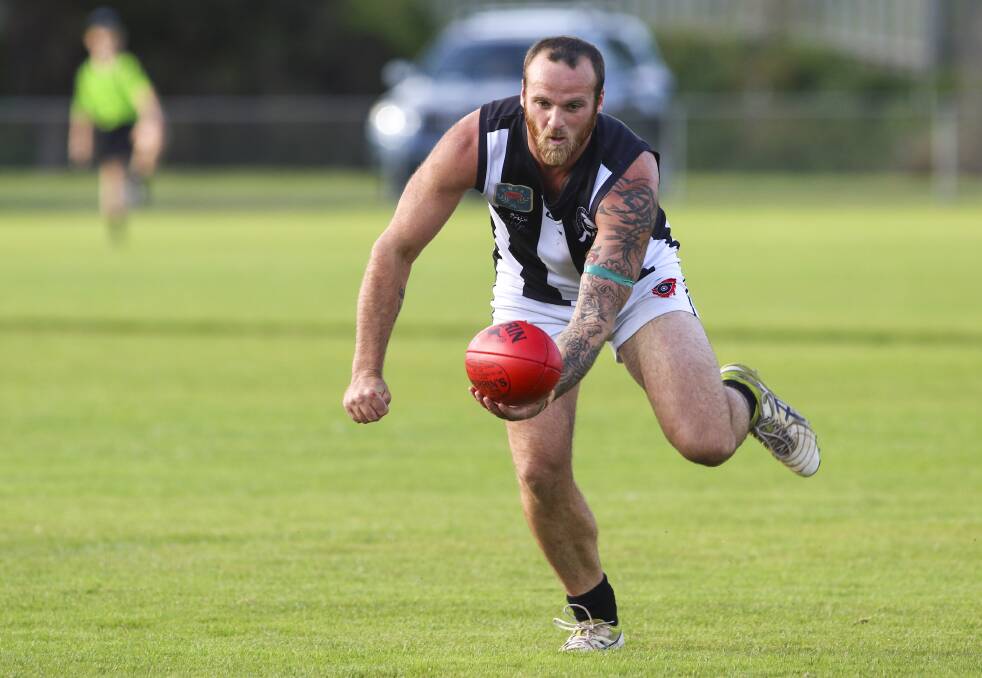 FOCUS: Forth's David Vanderfeen in a recent game against East Ulverstone. Picture: Cordell Richardson.