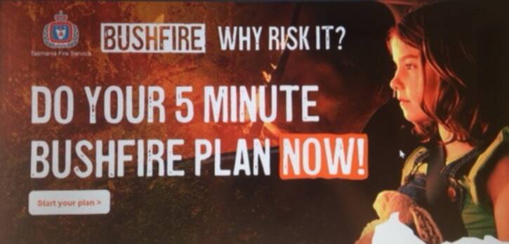 READY: The TFS has a downloadable template to help Tasmanians prepare for a potential bushfire.