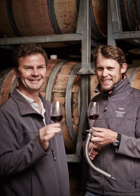 ADAPTING: Frogmore Creek winemakers Alain Rousseau and John Bown. Picture: Supplied.