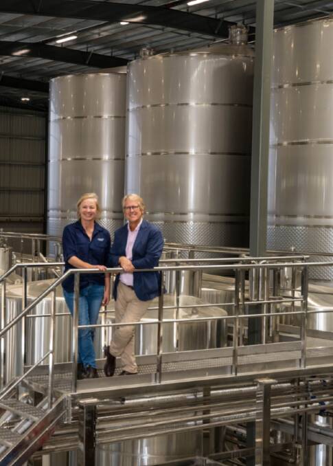 HI-TECH: Jennifer Doyle and Robert Hill-Smith at Pontos Hill Winery. Picture: Supplied

