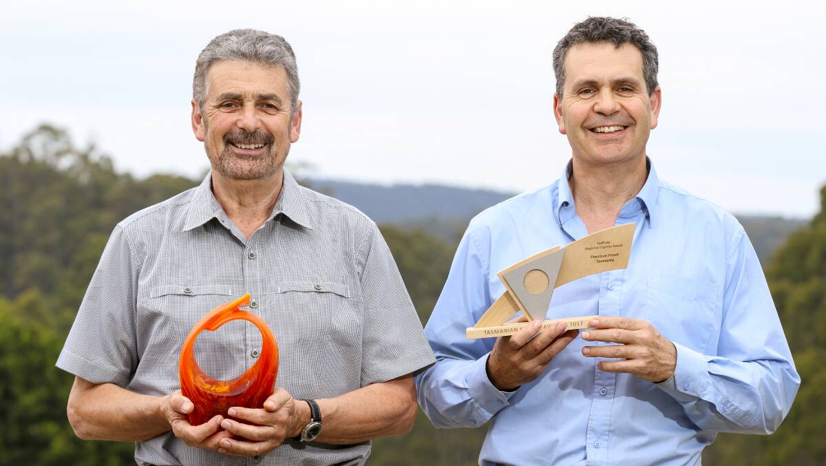 TOP SPOT: Brothers Mike and Jim Ertler of Premium Fresh, won the Regional Exporter Award at the 2017 Australian Export Awards 2017. Picture: File photo