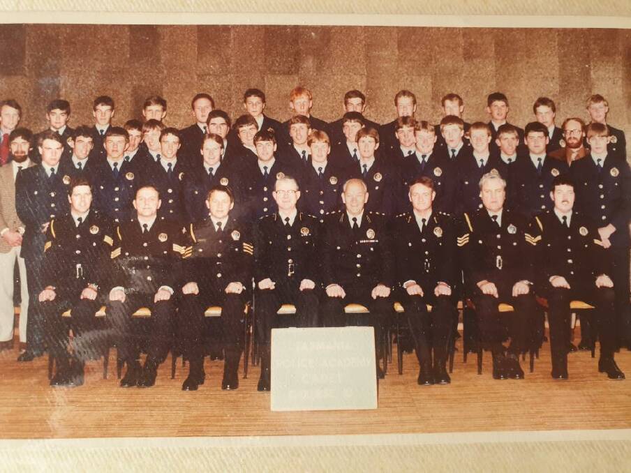 Constable Greenwood's graduating class at the Tasmania Police Academy. Picture: Supplied