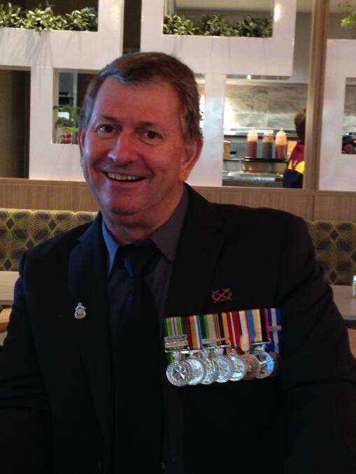A recent photo of Graham Carvolth, wearing his medals. Picture: Supplied