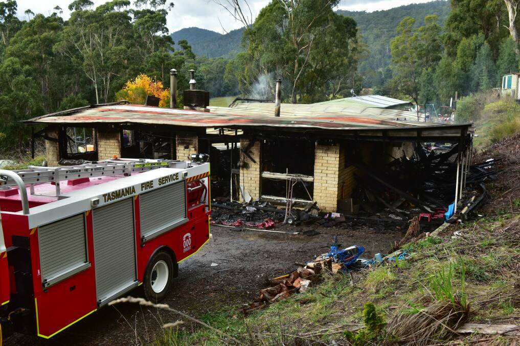 DESTROYED: A Karoola house will be demolished after a fire on Tuesday. Pictures: Neil Richardson