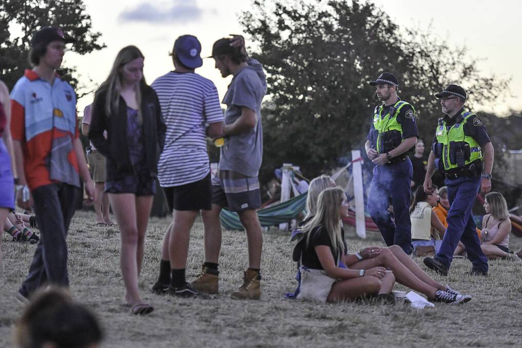 Tasmania Police patrolled this year's Party In The Paddock event. Picture: Scott Gelston